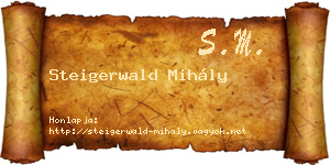 Steigerwald Mihály névjegykártya