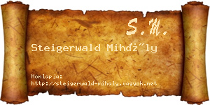 Steigerwald Mihály névjegykártya